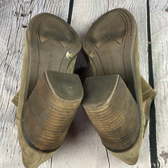 🍀 LUCKY BRAND Brown Suede High Heel Zip Up Boot - Picture 13 of 17